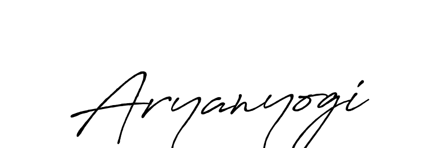 How to make Aryanyogi name signature. Use Antro_Vectra_Bolder style for creating short signs online. This is the latest handwritten sign. Aryanyogi signature style 7 images and pictures png