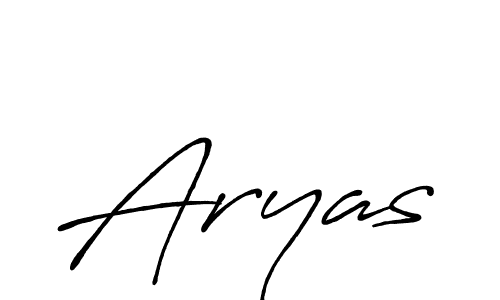 Aryas stylish signature style. Best Handwritten Sign (Antro_Vectra_Bolder) for my name. Handwritten Signature Collection Ideas for my name Aryas. Aryas signature style 7 images and pictures png