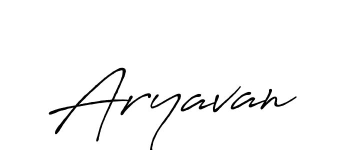 Use a signature maker to create a handwritten signature online. With this signature software, you can design (Antro_Vectra_Bolder) your own signature for name Aryavan. Aryavan signature style 7 images and pictures png