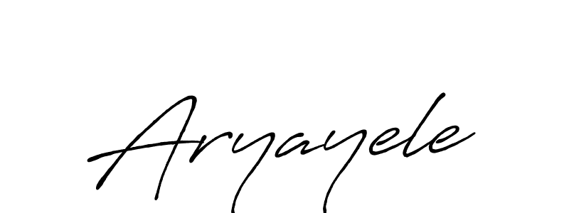 Make a beautiful signature design for name Aryayele. With this signature (Antro_Vectra_Bolder) style, you can create a handwritten signature for free. Aryayele signature style 7 images and pictures png