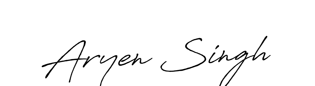 How to make Aryen Singh signature? Antro_Vectra_Bolder is a professional autograph style. Create handwritten signature for Aryen Singh name. Aryen Singh signature style 7 images and pictures png