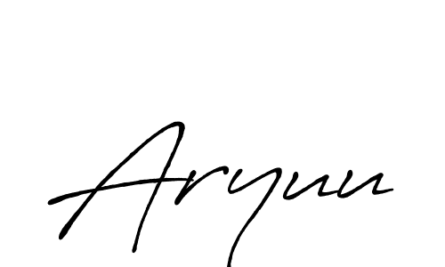 The best way (Antro_Vectra_Bolder) to make a short signature is to pick only two or three words in your name. The name Aryuu include a total of six letters. For converting this name. Aryuu signature style 7 images and pictures png