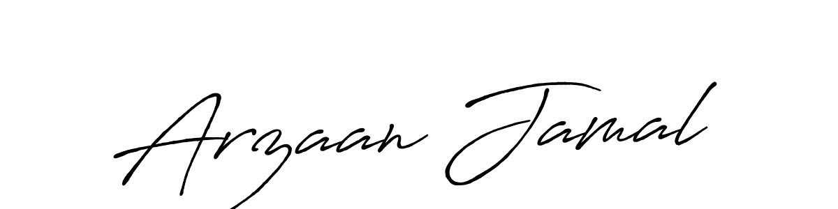Arzaan Jamal stylish signature style. Best Handwritten Sign (Antro_Vectra_Bolder) for my name. Handwritten Signature Collection Ideas for my name Arzaan Jamal. Arzaan Jamal signature style 7 images and pictures png