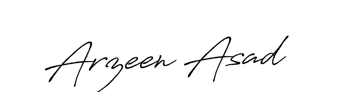 How to make Arzeen Asad name signature. Use Antro_Vectra_Bolder style for creating short signs online. This is the latest handwritten sign. Arzeen Asad signature style 7 images and pictures png