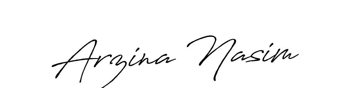 Use a signature maker to create a handwritten signature online. With this signature software, you can design (Antro_Vectra_Bolder) your own signature for name Arzina Nasim. Arzina Nasim signature style 7 images and pictures png