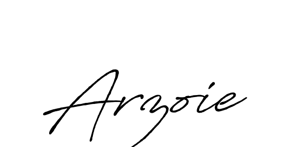 Use a signature maker to create a handwritten signature online. With this signature software, you can design (Antro_Vectra_Bolder) your own signature for name Arzoie. Arzoie signature style 7 images and pictures png