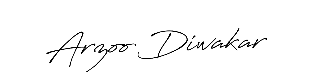 Create a beautiful signature design for name Arzoo Diwakar. With this signature (Antro_Vectra_Bolder) fonts, you can make a handwritten signature for free. Arzoo Diwakar signature style 7 images and pictures png