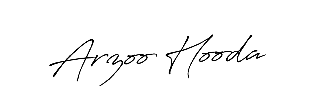 Use a signature maker to create a handwritten signature online. With this signature software, you can design (Antro_Vectra_Bolder) your own signature for name Arzoo Hooda. Arzoo Hooda signature style 7 images and pictures png