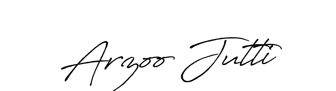 Arzoo Jutti stylish signature style. Best Handwritten Sign (Antro_Vectra_Bolder) for my name. Handwritten Signature Collection Ideas for my name Arzoo Jutti. Arzoo Jutti signature style 7 images and pictures png