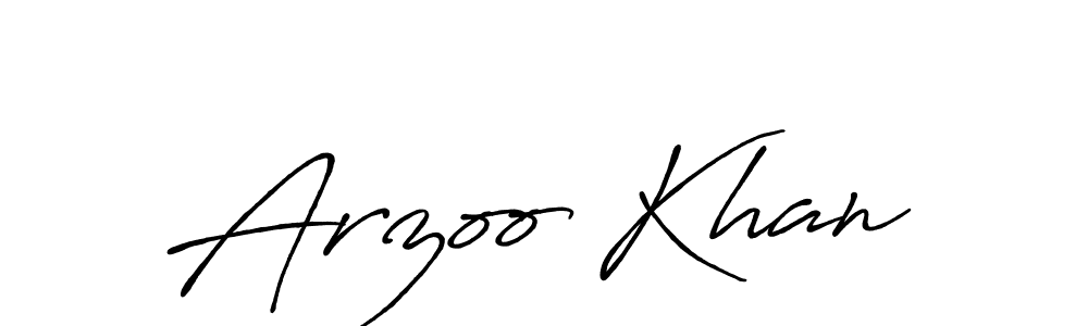 Use a signature maker to create a handwritten signature online. With this signature software, you can design (Antro_Vectra_Bolder) your own signature for name Arzoo Khan. Arzoo Khan signature style 7 images and pictures png