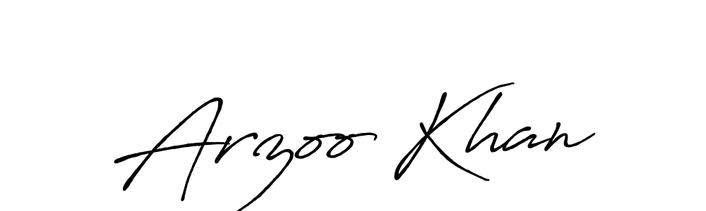 Use a signature maker to create a handwritten signature online. With this signature software, you can design (Antro_Vectra_Bolder) your own signature for name Arzoo Khan. Arzoo Khan signature style 7 images and pictures png