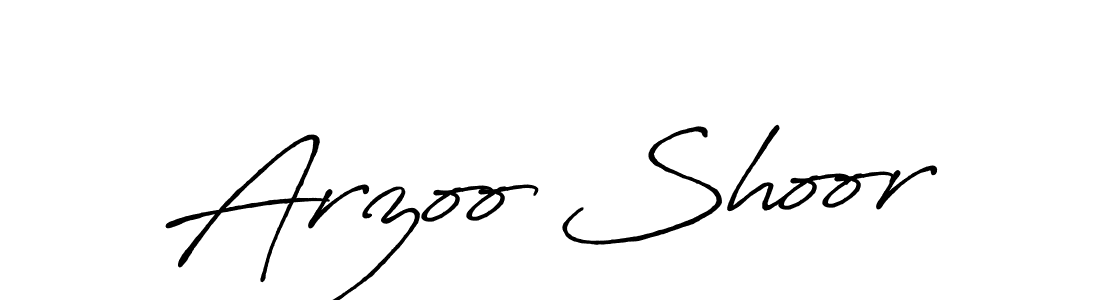 Make a beautiful signature design for name Arzoo Shoor. With this signature (Antro_Vectra_Bolder) style, you can create a handwritten signature for free. Arzoo Shoor signature style 7 images and pictures png