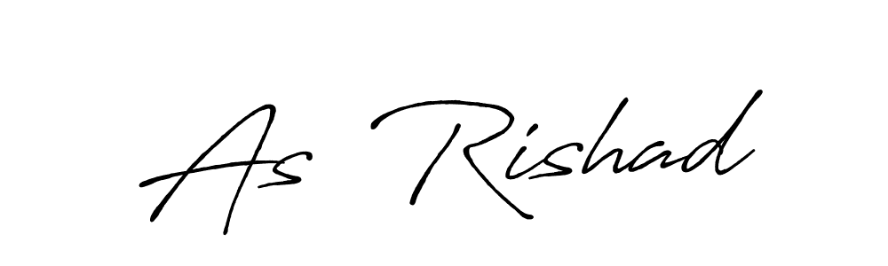 How to make As  Rishad name signature. Use Antro_Vectra_Bolder style for creating short signs online. This is the latest handwritten sign. As  Rishad signature style 7 images and pictures png