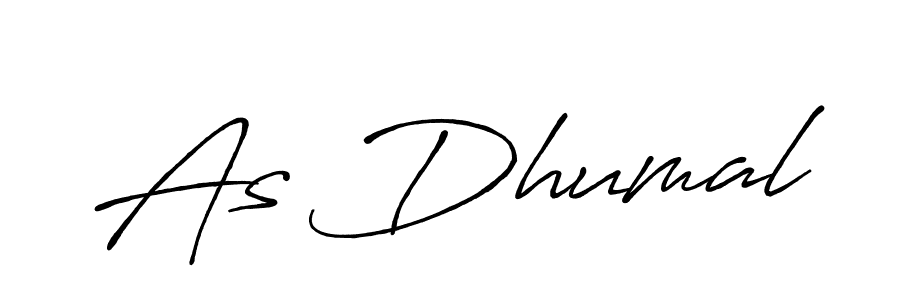 Also You can easily find your signature by using the search form. We will create As Dhumal name handwritten signature images for you free of cost using Antro_Vectra_Bolder sign style. As Dhumal signature style 7 images and pictures png