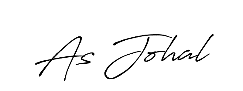 Make a beautiful signature design for name As Johal. With this signature (Antro_Vectra_Bolder) style, you can create a handwritten signature for free. As Johal signature style 7 images and pictures png