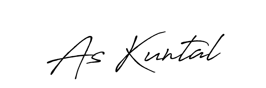 Make a beautiful signature design for name As Kuntal. With this signature (Antro_Vectra_Bolder) style, you can create a handwritten signature for free. As Kuntal signature style 7 images and pictures png