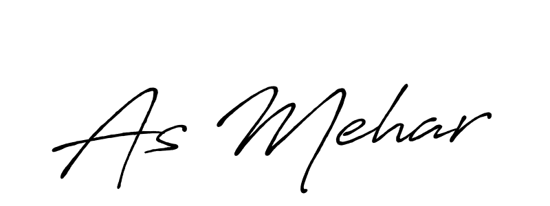 The best way (Antro_Vectra_Bolder) to make a short signature is to pick only two or three words in your name. The name As Mehar include a total of six letters. For converting this name. As Mehar signature style 7 images and pictures png