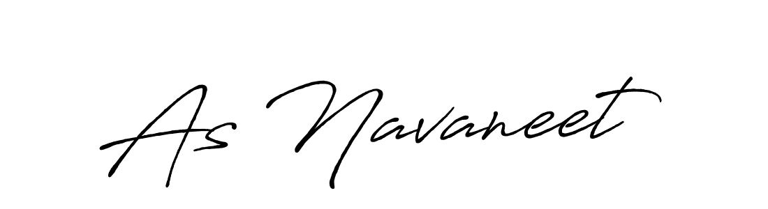 Create a beautiful signature design for name As Navaneet. With this signature (Antro_Vectra_Bolder) fonts, you can make a handwritten signature for free. As Navaneet signature style 7 images and pictures png