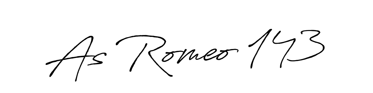 Create a beautiful signature design for name As Romeo 143. With this signature (Antro_Vectra_Bolder) fonts, you can make a handwritten signature for free. As Romeo 143 signature style 7 images and pictures png