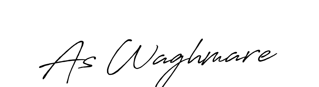 Create a beautiful signature design for name As Waghmare. With this signature (Antro_Vectra_Bolder) fonts, you can make a handwritten signature for free. As Waghmare signature style 7 images and pictures png