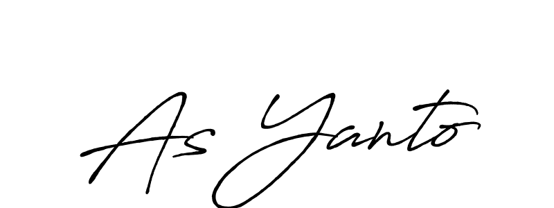 How to make As Yanto name signature. Use Antro_Vectra_Bolder style for creating short signs online. This is the latest handwritten sign. As Yanto signature style 7 images and pictures png