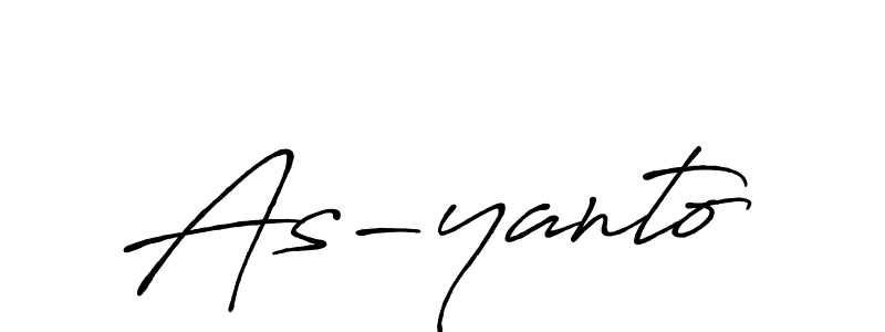 Use a signature maker to create a handwritten signature online. With this signature software, you can design (Antro_Vectra_Bolder) your own signature for name As-yanto. As-yanto signature style 7 images and pictures png
