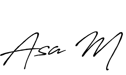 How to make Asa M signature? Antro_Vectra_Bolder is a professional autograph style. Create handwritten signature for Asa M name. Asa M signature style 7 images and pictures png