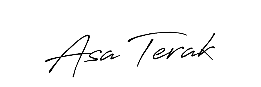 Make a beautiful signature design for name Asa Terak. With this signature (Antro_Vectra_Bolder) style, you can create a handwritten signature for free. Asa Terak signature style 7 images and pictures png