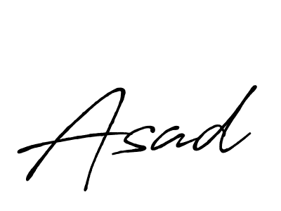 How to make Asad name signature. Use Antro_Vectra_Bolder style for creating short signs online. This is the latest handwritten sign. Asad signature style 7 images and pictures png