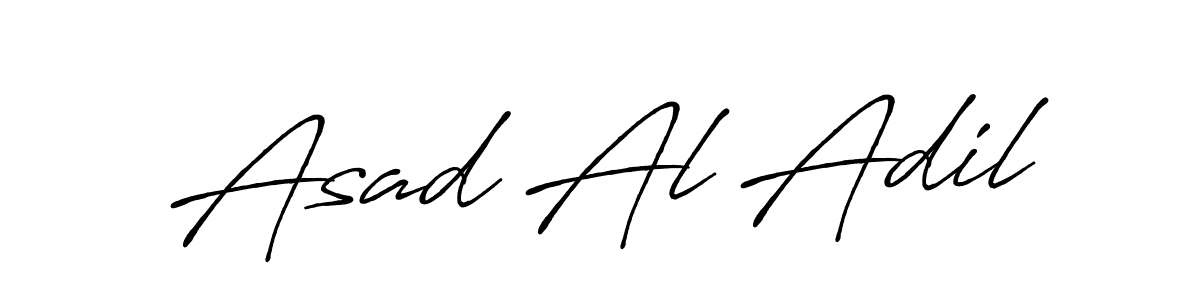 Also You can easily find your signature by using the search form. We will create Asad Al Adil name handwritten signature images for you free of cost using Antro_Vectra_Bolder sign style. Asad Al Adil signature style 7 images and pictures png