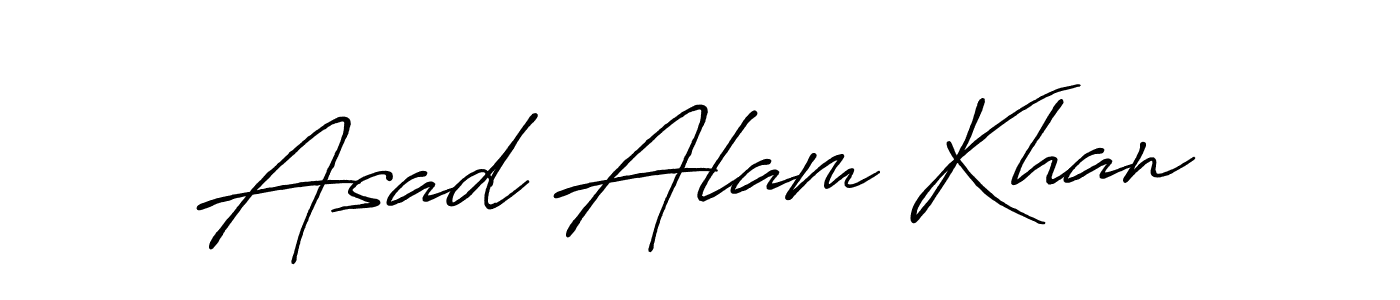 Use a signature maker to create a handwritten signature online. With this signature software, you can design (Antro_Vectra_Bolder) your own signature for name Asad Alam Khan. Asad Alam Khan signature style 7 images and pictures png