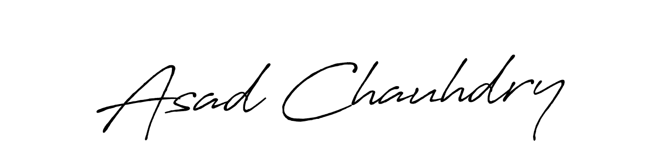 It looks lik you need a new signature style for name Asad Chauhdry. Design unique handwritten (Antro_Vectra_Bolder) signature with our free signature maker in just a few clicks. Asad Chauhdry signature style 7 images and pictures png