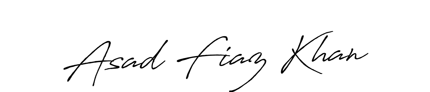 Use a signature maker to create a handwritten signature online. With this signature software, you can design (Antro_Vectra_Bolder) your own signature for name Asad Fiaz Khan. Asad Fiaz Khan signature style 7 images and pictures png