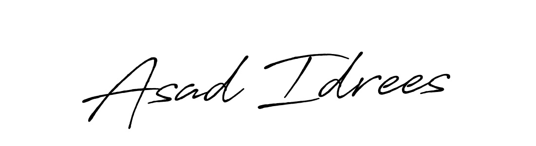 Also You can easily find your signature by using the search form. We will create Asad Idrees name handwritten signature images for you free of cost using Antro_Vectra_Bolder sign style. Asad Idrees signature style 7 images and pictures png