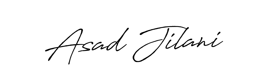 How to make Asad Jilani name signature. Use Antro_Vectra_Bolder style for creating short signs online. This is the latest handwritten sign. Asad Jilani signature style 7 images and pictures png