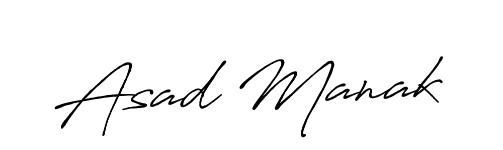 How to make Asad Manak signature? Antro_Vectra_Bolder is a professional autograph style. Create handwritten signature for Asad Manak name. Asad Manak signature style 7 images and pictures png