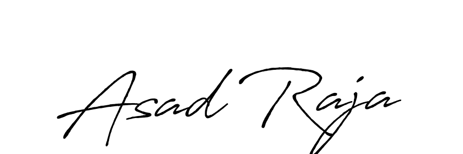 Make a beautiful signature design for name Asad Raja. With this signature (Antro_Vectra_Bolder) style, you can create a handwritten signature for free. Asad Raja signature style 7 images and pictures png