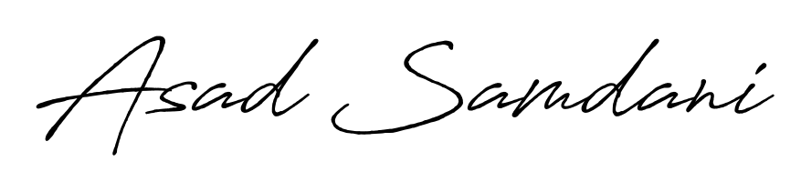The Antro_Vectra_Bolder font transforms the name Asad Samdani into an executive sign with sharp precision and distinguished character. Asad Samdani signature style 7 images and pictures png