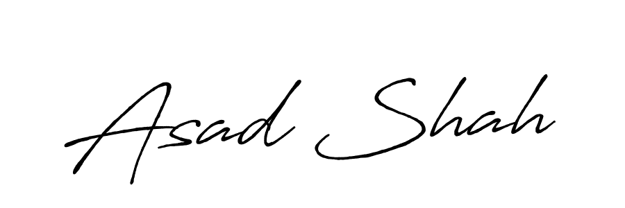 Asad Shah stylish signature style. Best Handwritten Sign (Antro_Vectra_Bolder) for my name. Handwritten Signature Collection Ideas for my name Asad Shah. Asad Shah signature style 7 images and pictures png