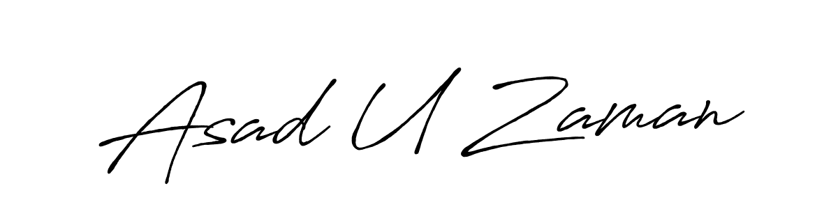 Design your own signature with our free online signature maker. With this signature software, you can create a handwritten (Antro_Vectra_Bolder) signature for name Asad U Zaman. Asad U Zaman signature style 7 images and pictures png