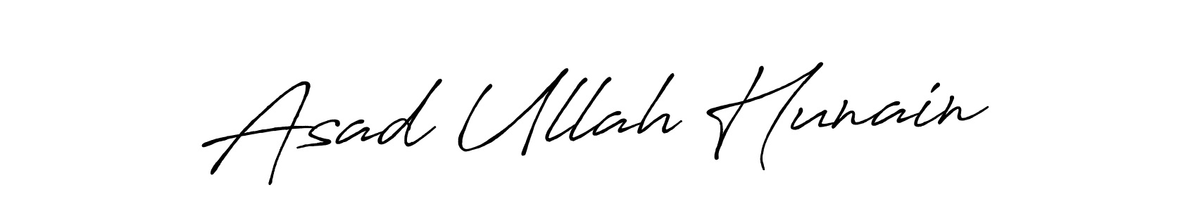 Use a signature maker to create a handwritten signature online. With this signature software, you can design (Antro_Vectra_Bolder) your own signature for name Asad Ullah Hunain. Asad Ullah Hunain signature style 7 images and pictures png