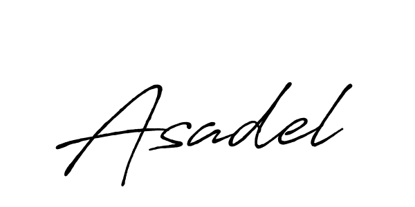Asadel stylish signature style. Best Handwritten Sign (Antro_Vectra_Bolder) for my name. Handwritten Signature Collection Ideas for my name Asadel. Asadel signature style 7 images and pictures png
