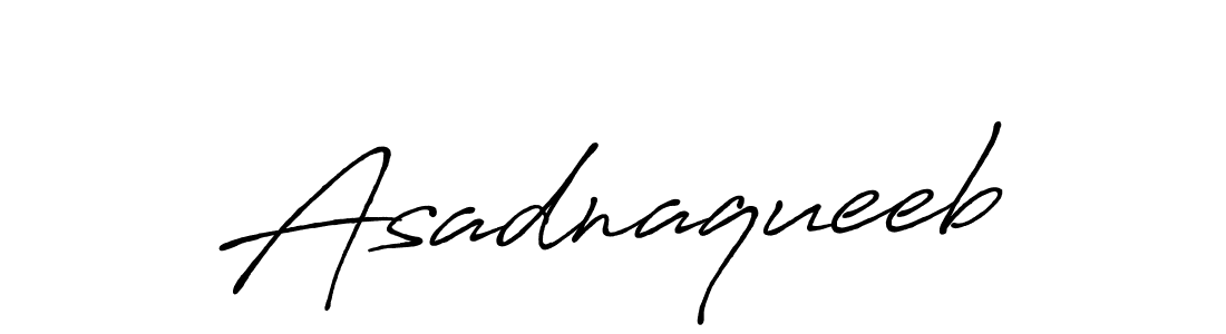 Also we have Asadnaqueeb name is the best signature style. Create professional handwritten signature collection using Antro_Vectra_Bolder autograph style. Asadnaqueeb signature style 7 images and pictures png