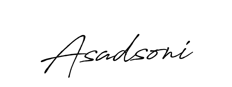 Create a beautiful signature design for name Asadsoni. With this signature (Antro_Vectra_Bolder) fonts, you can make a handwritten signature for free. Asadsoni signature style 7 images and pictures png
