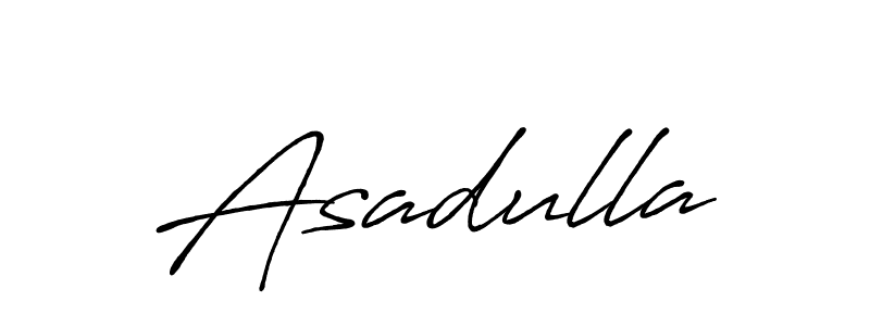 Use a signature maker to create a handwritten signature online. With this signature software, you can design (Antro_Vectra_Bolder) your own signature for name Asadulla. Asadulla signature style 7 images and pictures png