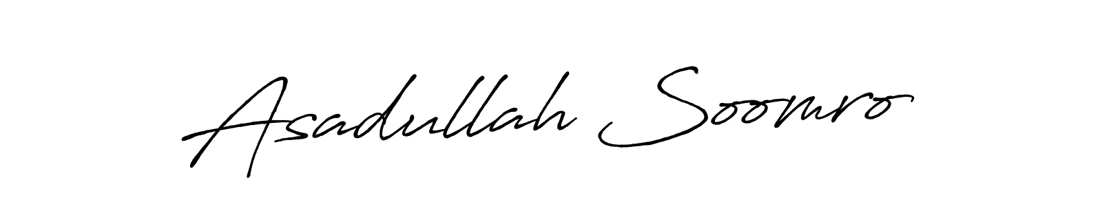 This is the best signature style for the Asadullah Soomro name. Also you like these signature font (Antro_Vectra_Bolder). Mix name signature. Asadullah Soomro signature style 7 images and pictures png