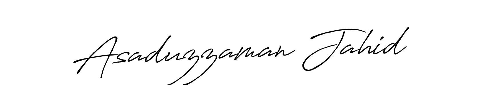 Create a beautiful signature design for name Asaduzzaman Jahid. With this signature (Antro_Vectra_Bolder) fonts, you can make a handwritten signature for free. Asaduzzaman Jahid signature style 7 images and pictures png