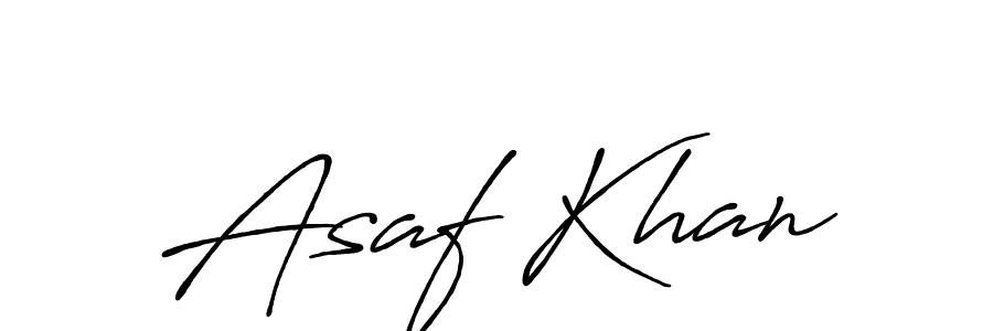 How to make Asaf Khan name signature. Use Antro_Vectra_Bolder style for creating short signs online. This is the latest handwritten sign. Asaf Khan signature style 7 images and pictures png