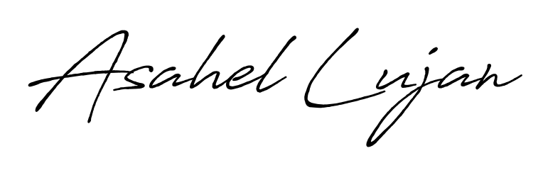 Get an exclusive digital autograph for Asahel Lujan. The Antro_Vectra_Bolder typeface captures the charm of real penmanship on paper. Asahel Lujan signature style 7 images and pictures png