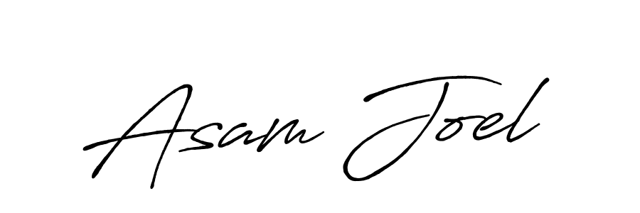 Use a signature maker to create a handwritten signature online. With this signature software, you can design (Antro_Vectra_Bolder) your own signature for name Asam Joel. Asam Joel signature style 7 images and pictures png